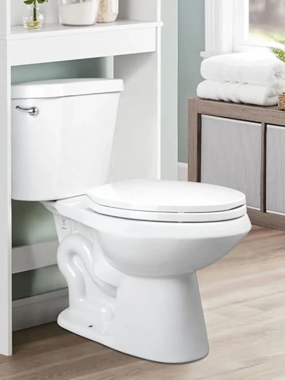 Toilet Seat Elongated, Slow Close Hinges, Four Non-Slip Bumpers, Easy to Install